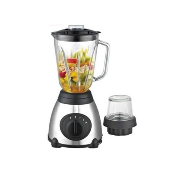 Blender Mixeur 1.5 Litres en Verre - CAC - 5 Vitesses - 600W - Gris/Noir - CA820341