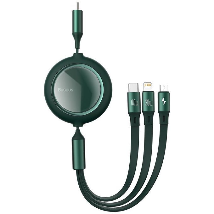cable-usb-micro-et-type-c-miroir-lumineux-3-en-1-vert.jpg cable usb micro et type c miroir lumineux 3 en 1 vert