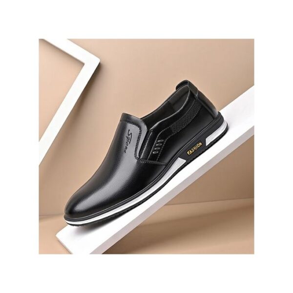 Chaussures En Cuir Pour Hommes Décontractées Respirantes De Style Britannique à Enfiler