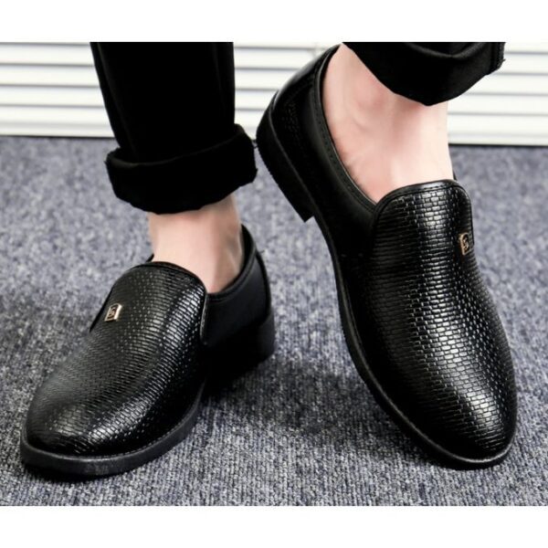 chaussures en cuir pour hommes - Noir