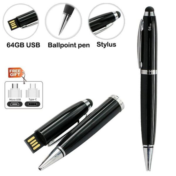 Clé USB OTG 64 Go + Stylo à Bille + Stylet Tactile