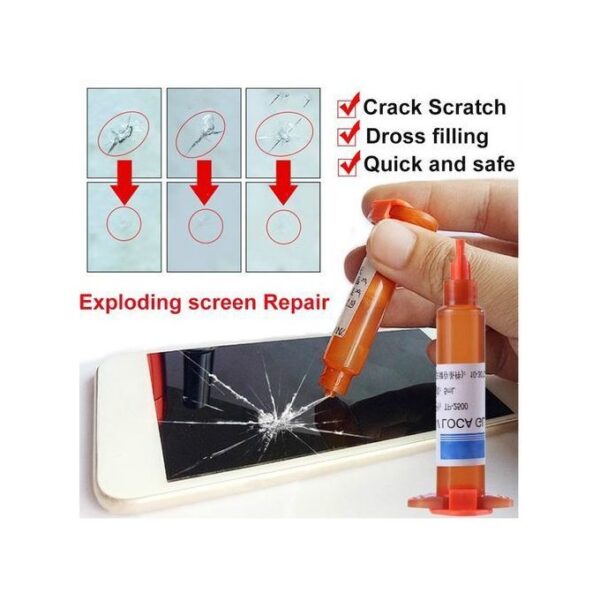 Colle UV Optique Claire De 5ml, Outil De Réparation De Téléphones Portables, Colle De Réparation D'écran Tactile De Téléphone Portable, Outils De...