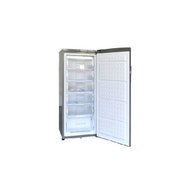 congelateur vertical 6 tiroirs 185l gris classe a