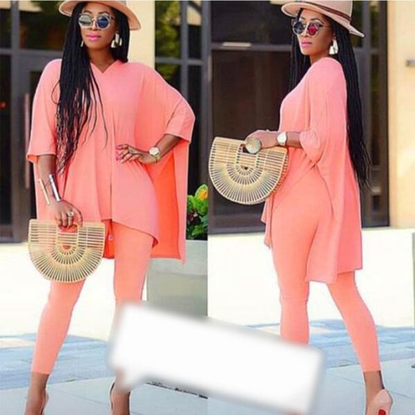 Ensemble Pantalon+ Haut Moulante - Saumon