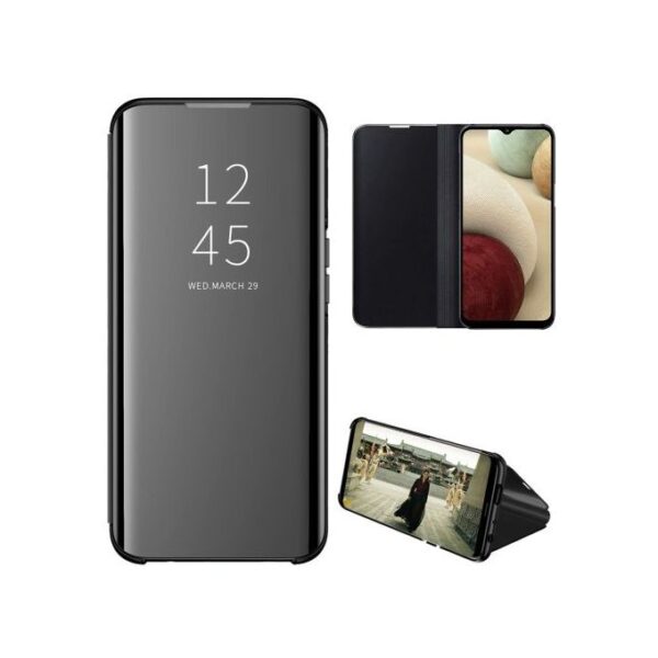 Etui Miroir Pour Samsung Galaxy A12 - 4G - Coque Clear View + Un Anti Choc