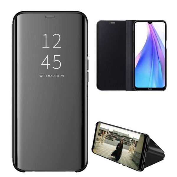 Etui Miroir Pour Xiaomi Redmi Note 8T - Coque Clear View + Un Anti Choc