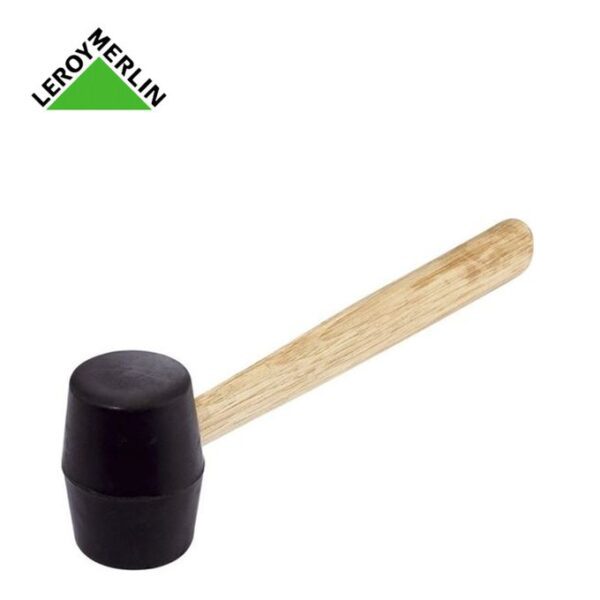 Marteau Maillet Caoutchouc - Manche Bois - Longueur 27cm - Garantie 1 An