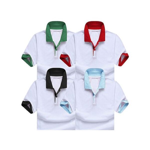 Pack 4 Polos Bicolore - Manches Courtes - Coton