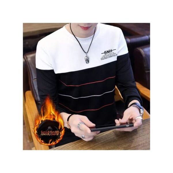 Pull manche longue Noir - Blanc