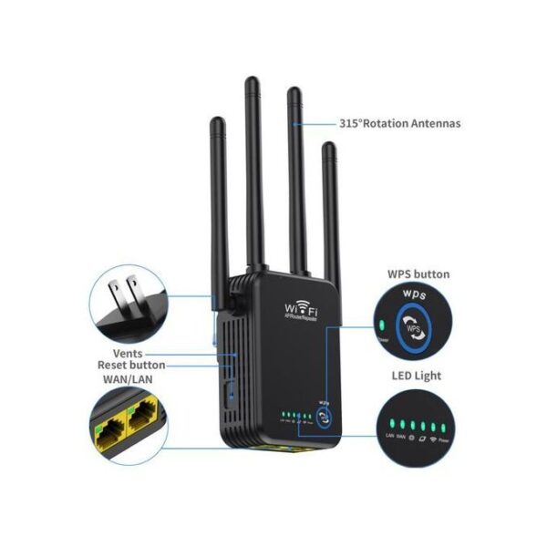 Répéteur WiFi 2.4G Répéteur WiFi Sans Fil, 300 Mbps, Point D'accès, Extension De La Portée Du Signal, Amplificateur De Réseau, Booster