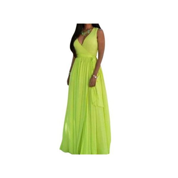 Robe Volante Croisés Devant - Vert
