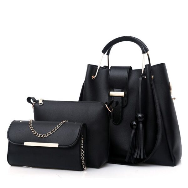 Sac à Main Trois Sacs à Bandoulière - Noir