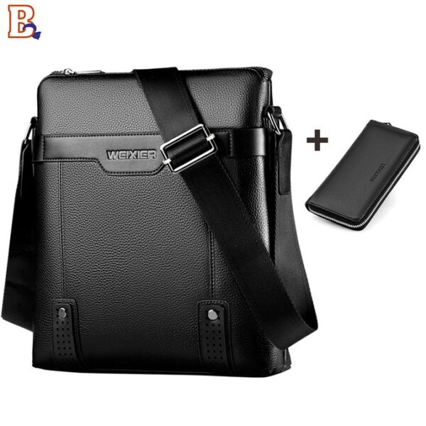 Sacs En Cuir PU Pour Hommes Cross Body Casual Sac en Bandoulière+Sac à main