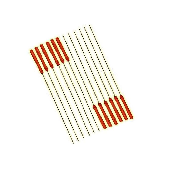 set de 12 piques a brochettes barbecue acier inoxydable avec manche en bois set de 12 piques a brochettes barbecue acier inoxydable avec manche en bois