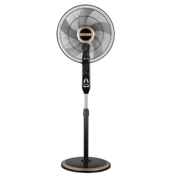 Ventilateur Sur Pied - Noir-Doré + Télécommande