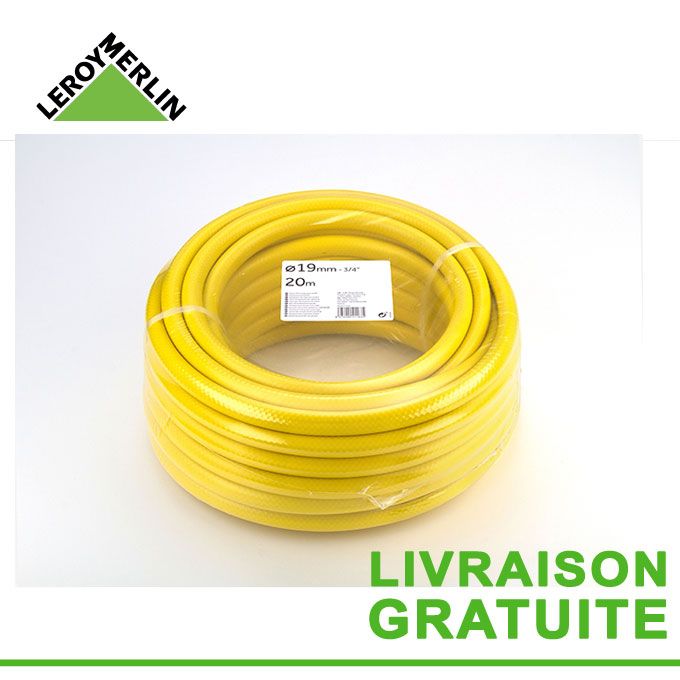 Tuyau D'arrosage Renforcé - Nu - Diam 19mm - Longueur 20m - Garantie 2 Ans - Raccord tuyau darrosage renforce nu diam 19mm longueur 20m garantie 2 ans